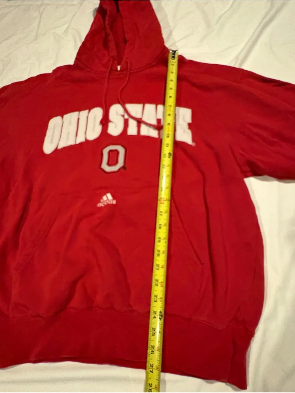 Ohio State Buckeyes Red Adidas Hoodie Pullover NCAA Men’s Size:Large
